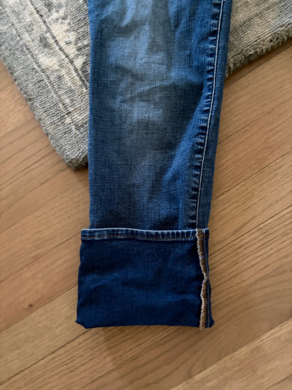 Frame Denim Women's Straight Leg Cropped Blue Jeans - Picture 5 of 9